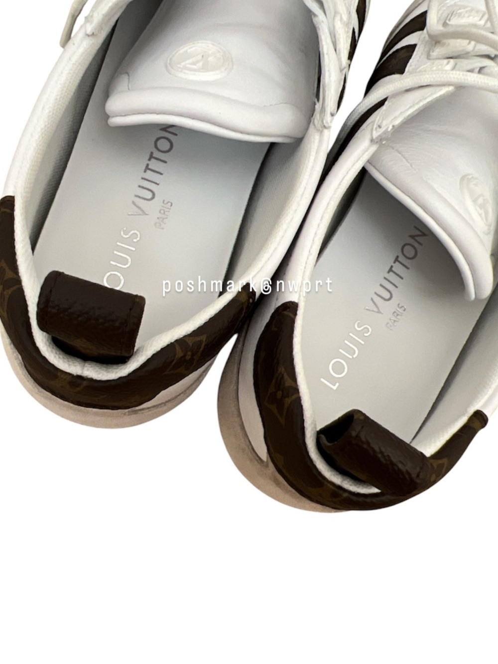 Louis Vuitton 💯 Sneakerina LV Monogram Sneakers White 37 7 Box - Picture 7 of 13